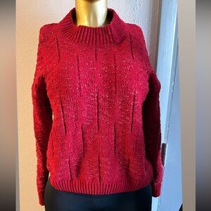 Weatherproof vintage Women's Bold Red Turtleneck Sweater